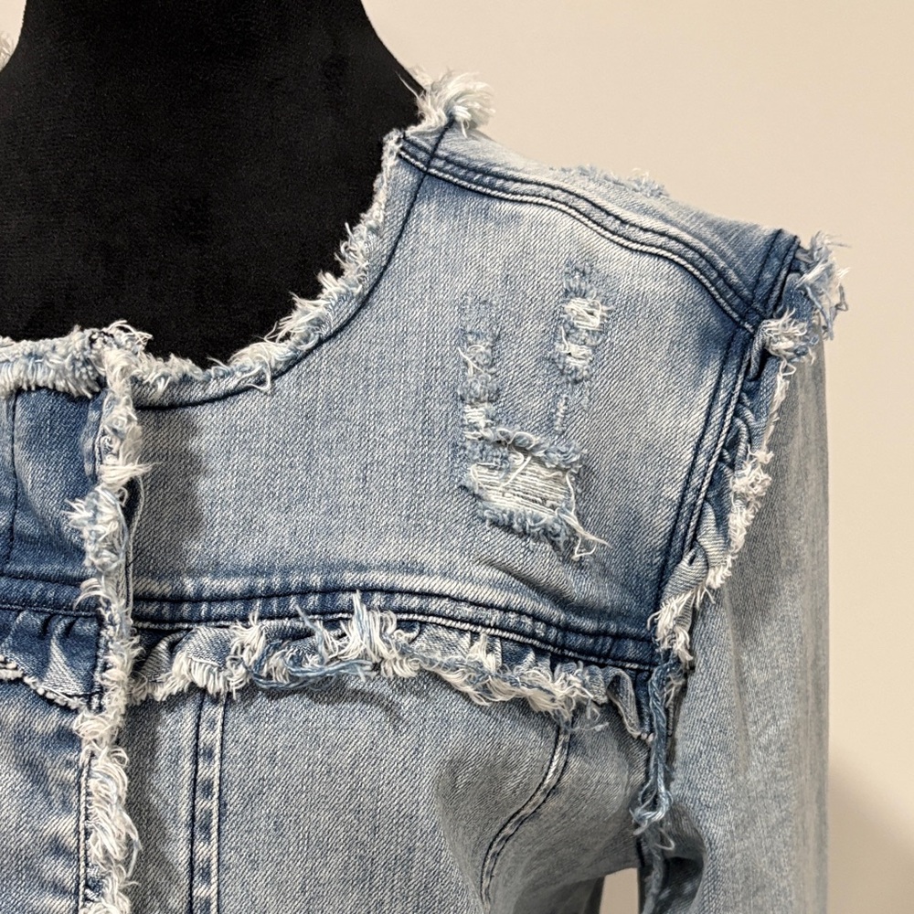 Generation Love Light Blue Distressed Denim Jacket - Picture 2 of 10